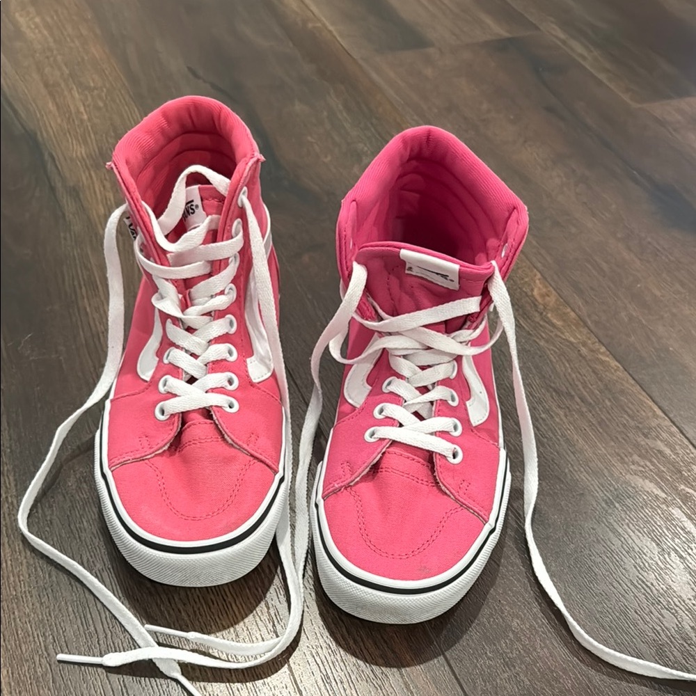 Vans Pink and White Women's Sneakers